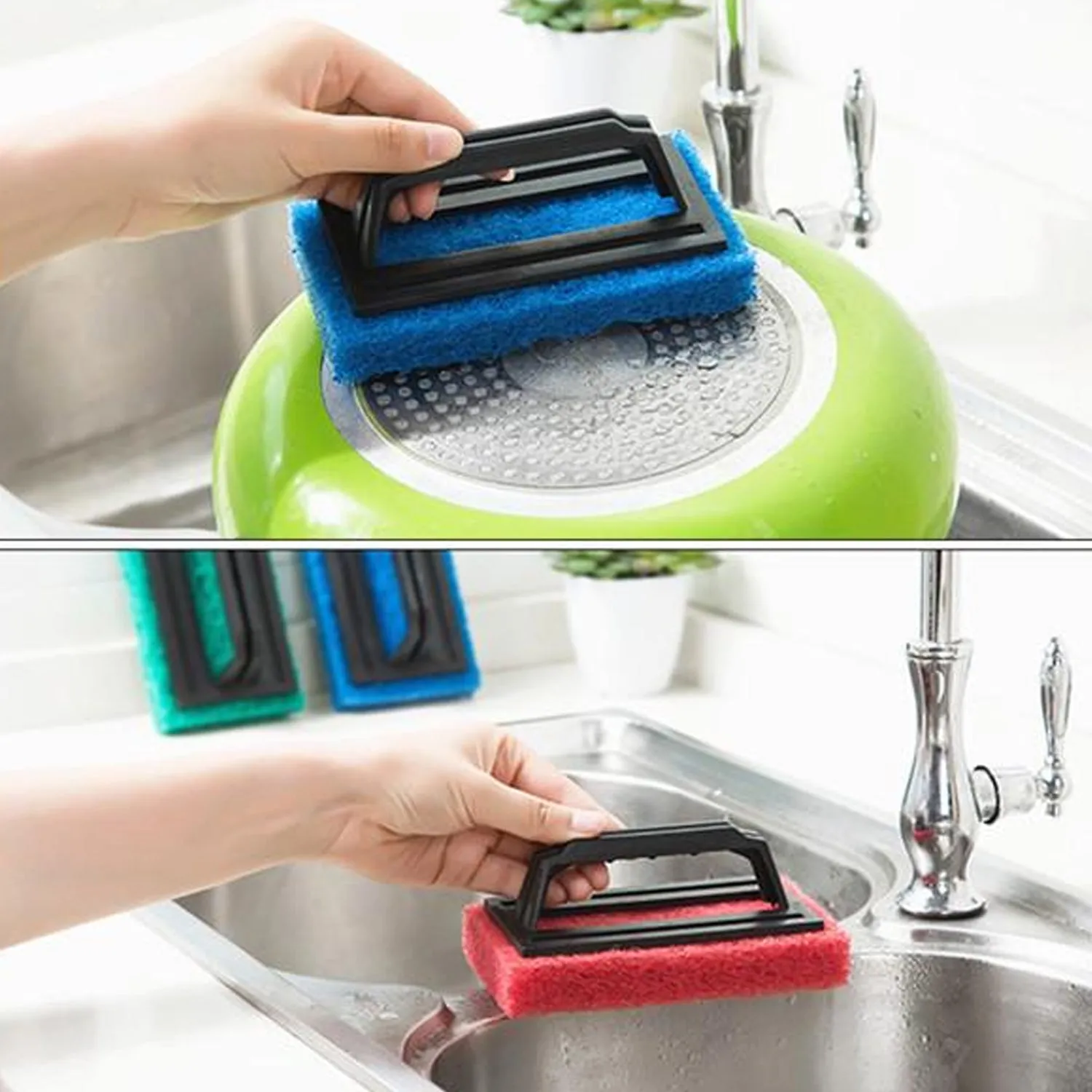 Tile cleaning multipurpose scrubber Brush with handle