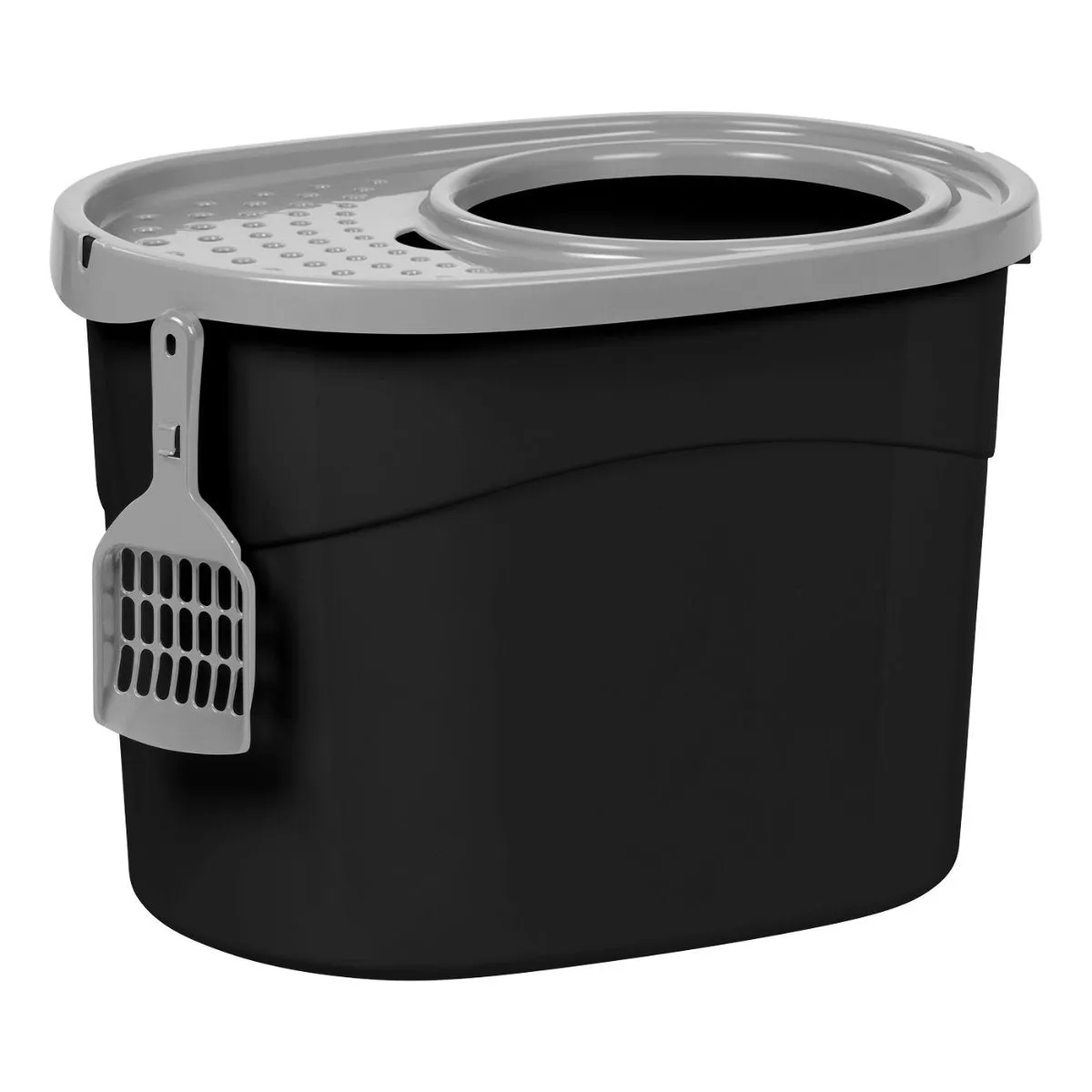 Top Entry Cat Litter Pan with Perforated Lid