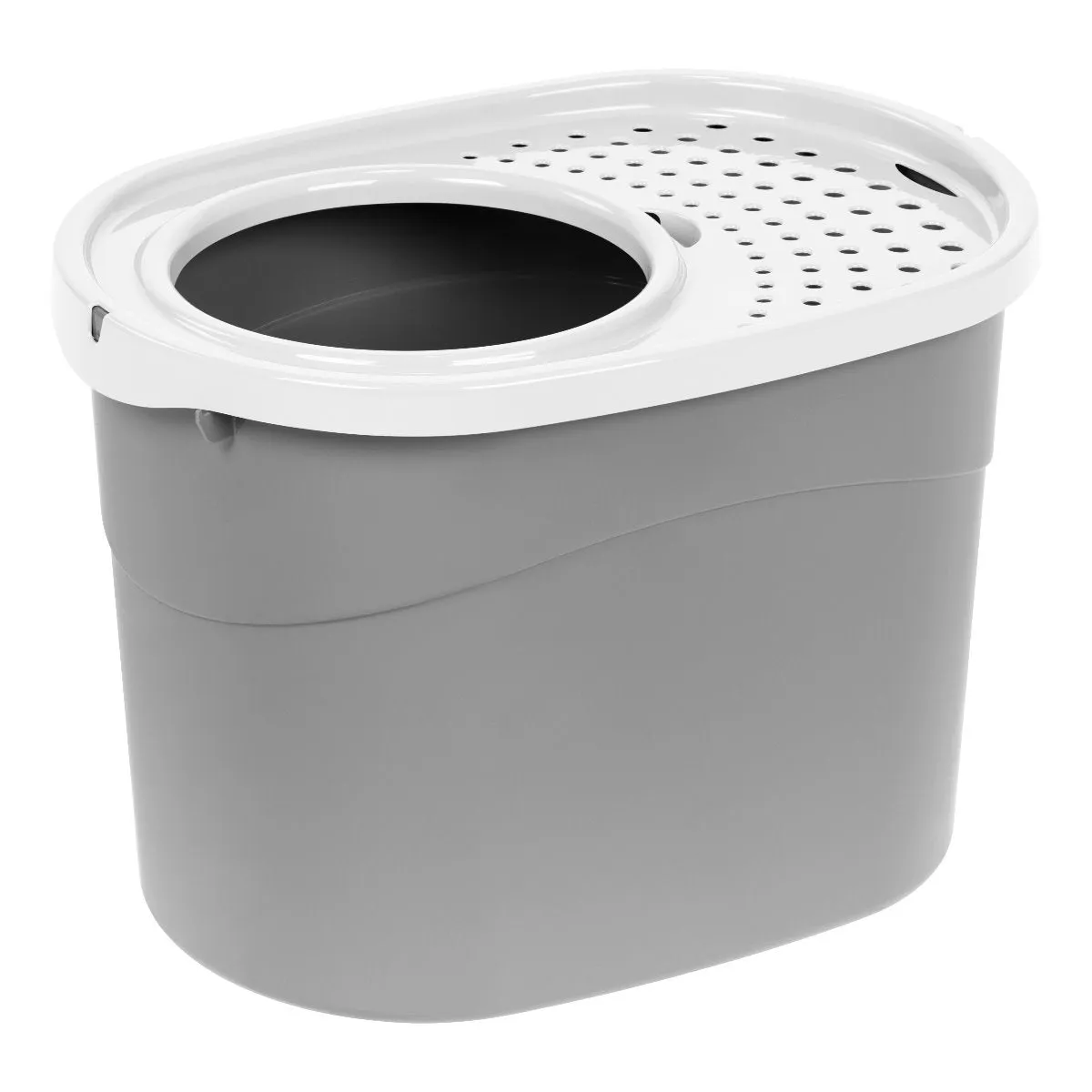 Top Entry Cat Litter Pan with Perforated Lid