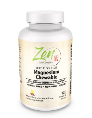 Triple Source Magnesium Supplement Chewable 120 Tablet - Berry & Lemonade