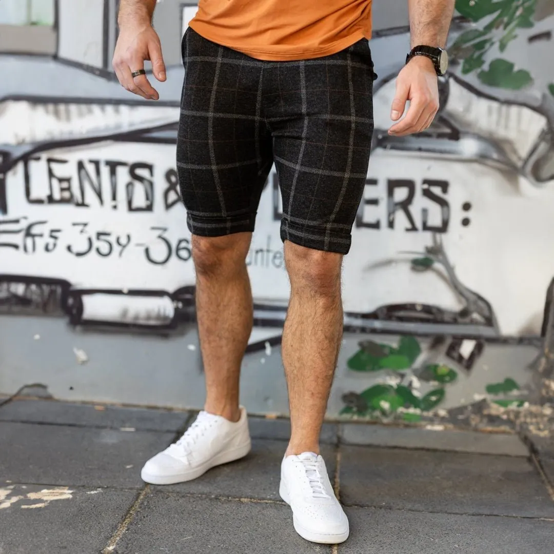 Ultra Stretch Chino Shorts - Black Checkered