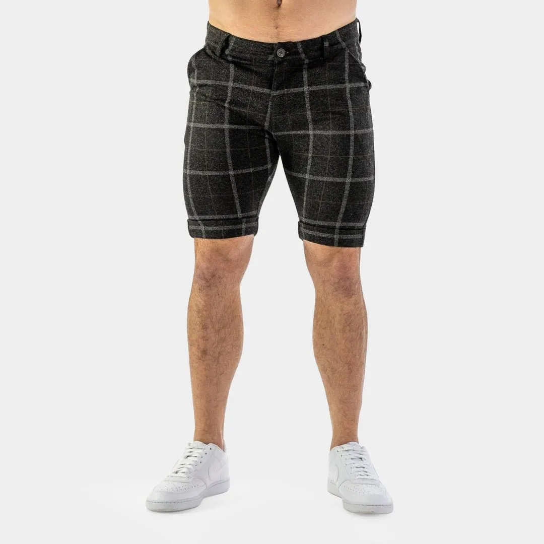 Ultra Stretch Chino Shorts - Black Checkered