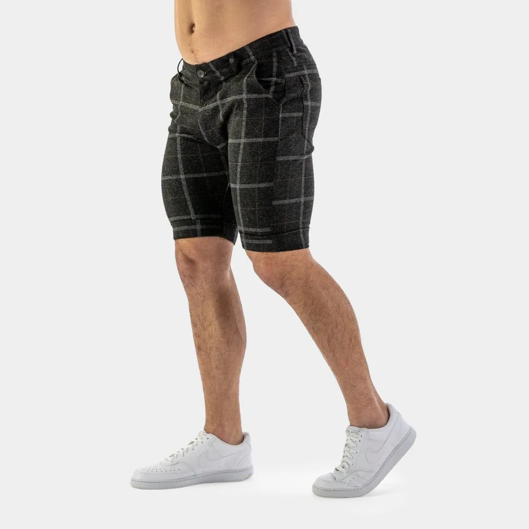 Ultra Stretch Chino Shorts - Black Checkered