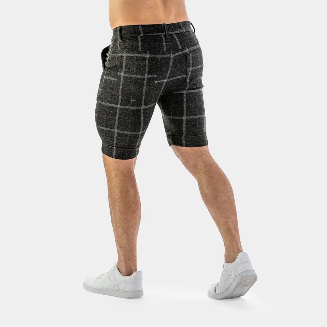 Ultra Stretch Chino Shorts - Black Checkered