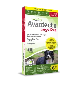 Vetality Avantect II Monthly Topical Flea and Tick Treatment for Large Dogs