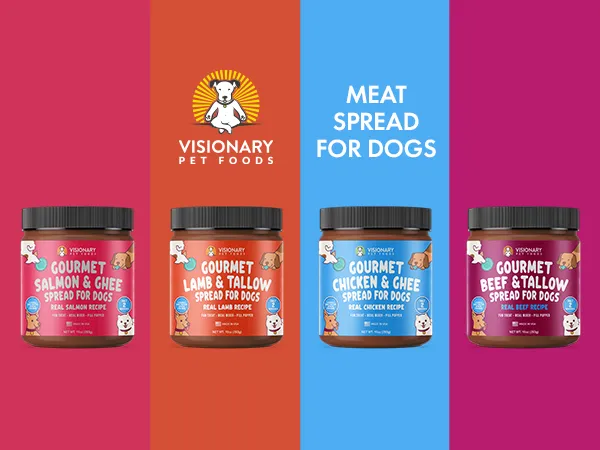 Visionary Pet Foods - Chicken Meat Spread for Dogs | Healthier Choice to Peanut Butter  | 10oz Jar