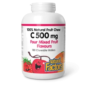 Vitamin C 500 mg 100% Natural Fruit Chew Four Mixed Fruit Flavours