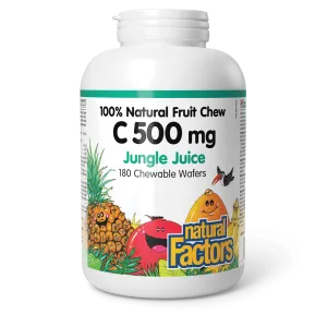 Vitamin C 500 mg 100% Natural Fruit Chew Jungle Juice