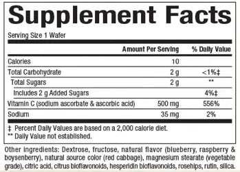 VITAMIN C 500 MG BLUEBERRY, RASPBERRY AND BOYSENBERRY, 90 CHEW WAFERS