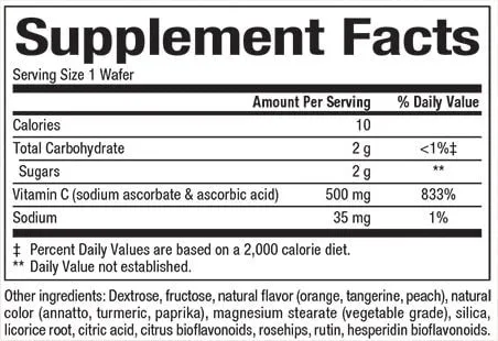 VITAMIN C 500 MG TANGY ORANGE, CHEW WAFERS