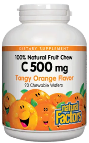 VITAMIN C 500 MG TANGY ORANGE, CHEW WAFERS