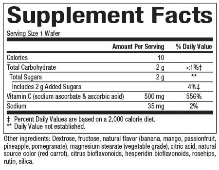 VITAMIN C 500 MG Tropical Flavor, 90 CHEW WAFERS