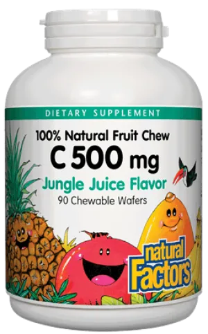 VITAMIN C 500 MG Tropical Flavor, 90 CHEW WAFERS