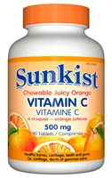 Vitamin C, Chewable Juicy Orange, 500 mg, 16 tablets/90 tablets