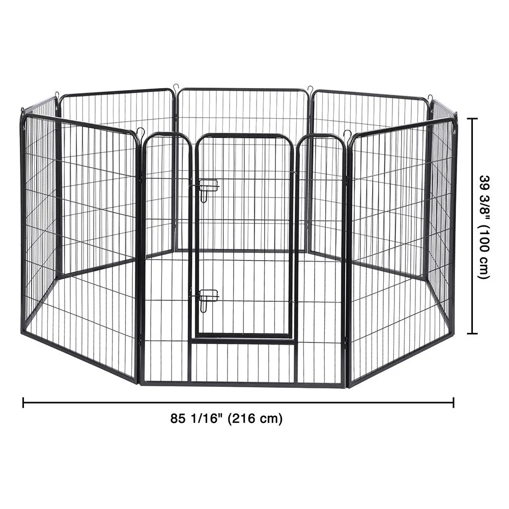 Yescom Heavy Duty Dog Playpen 40" Tall 8-Panel Puppy Pen Metal