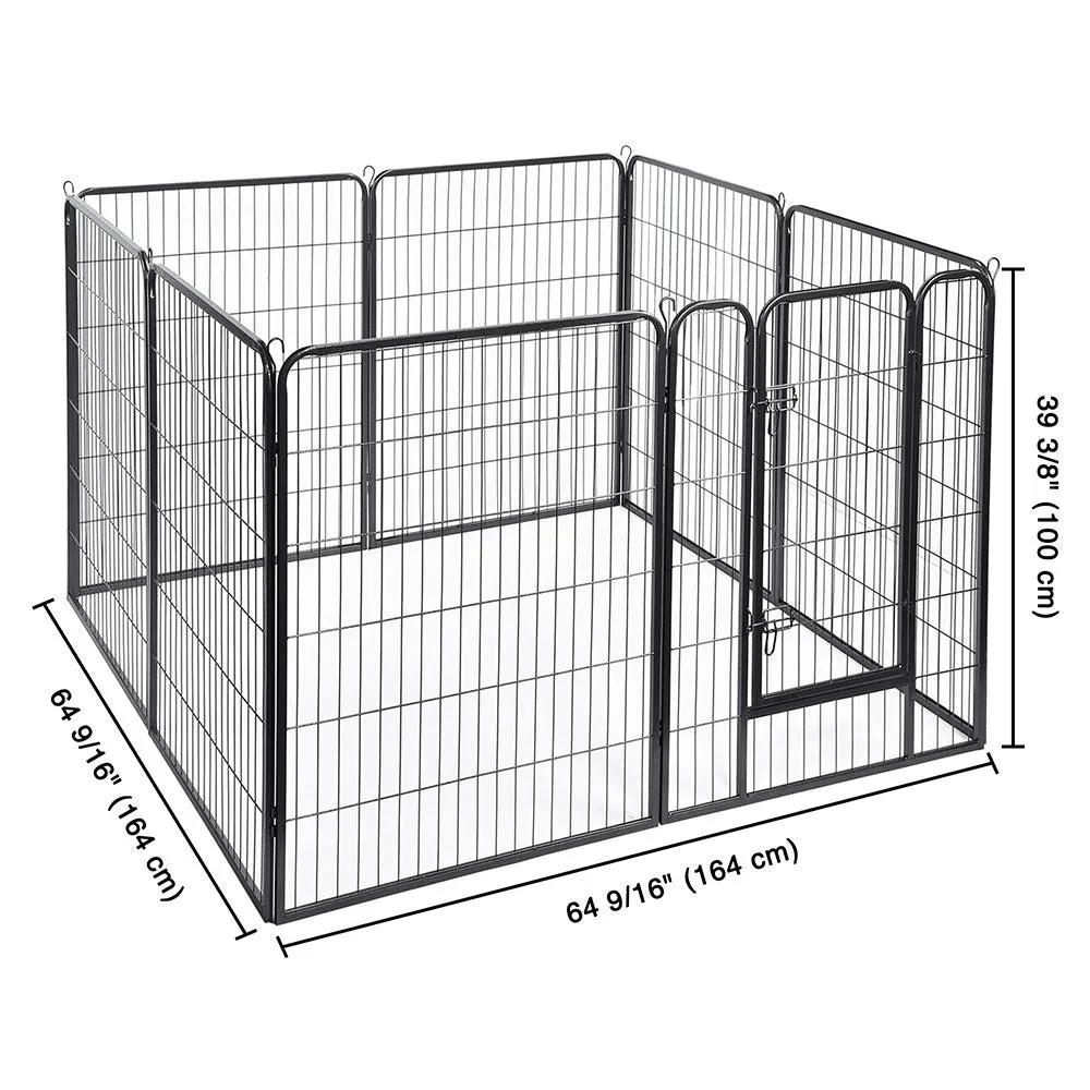 Yescom Heavy Duty Dog Playpen 40" Tall 8-Panel Puppy Pen Metal