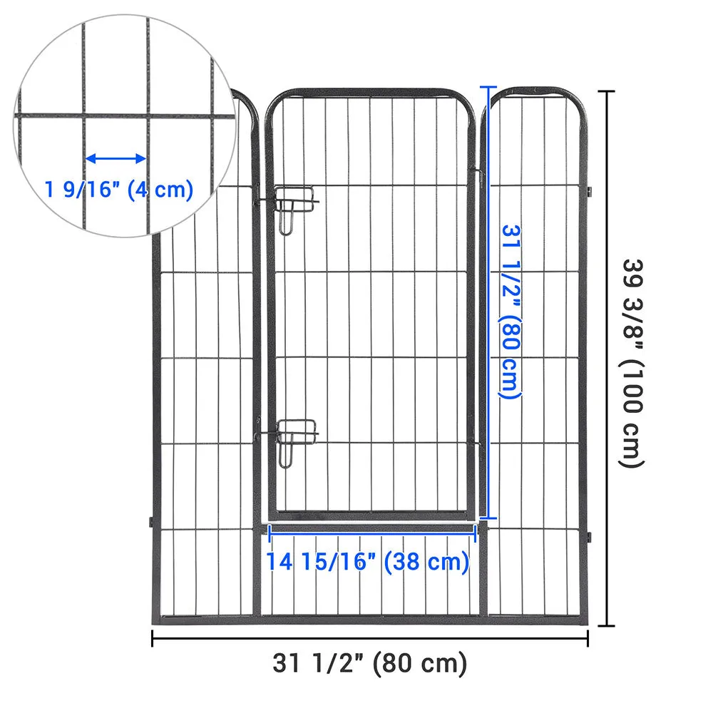 Yescom Heavy Duty Dog Playpen 40" Tall 8-Panel Puppy Pen Metal