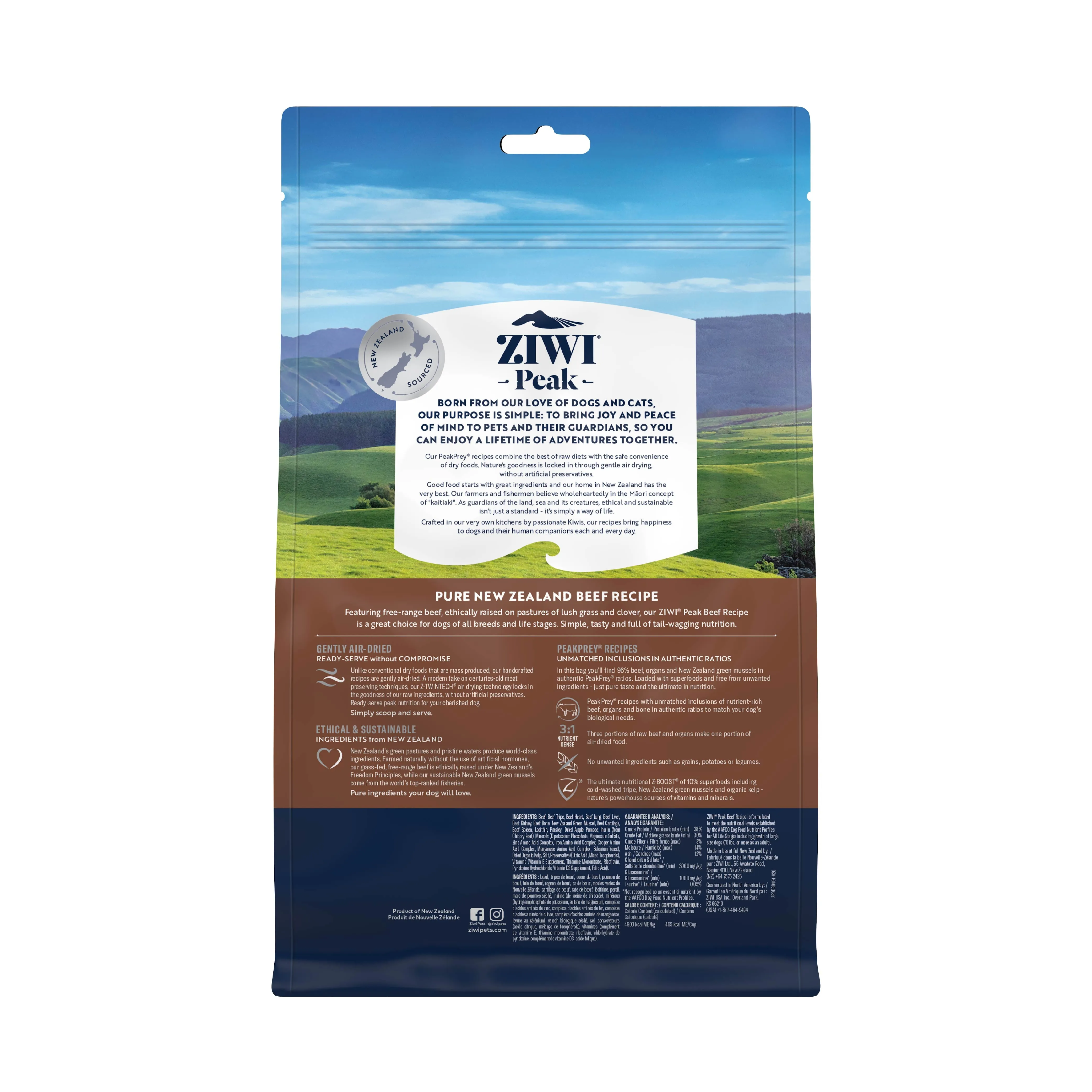 Ziwi Peak Dog Food Air Dried Beef